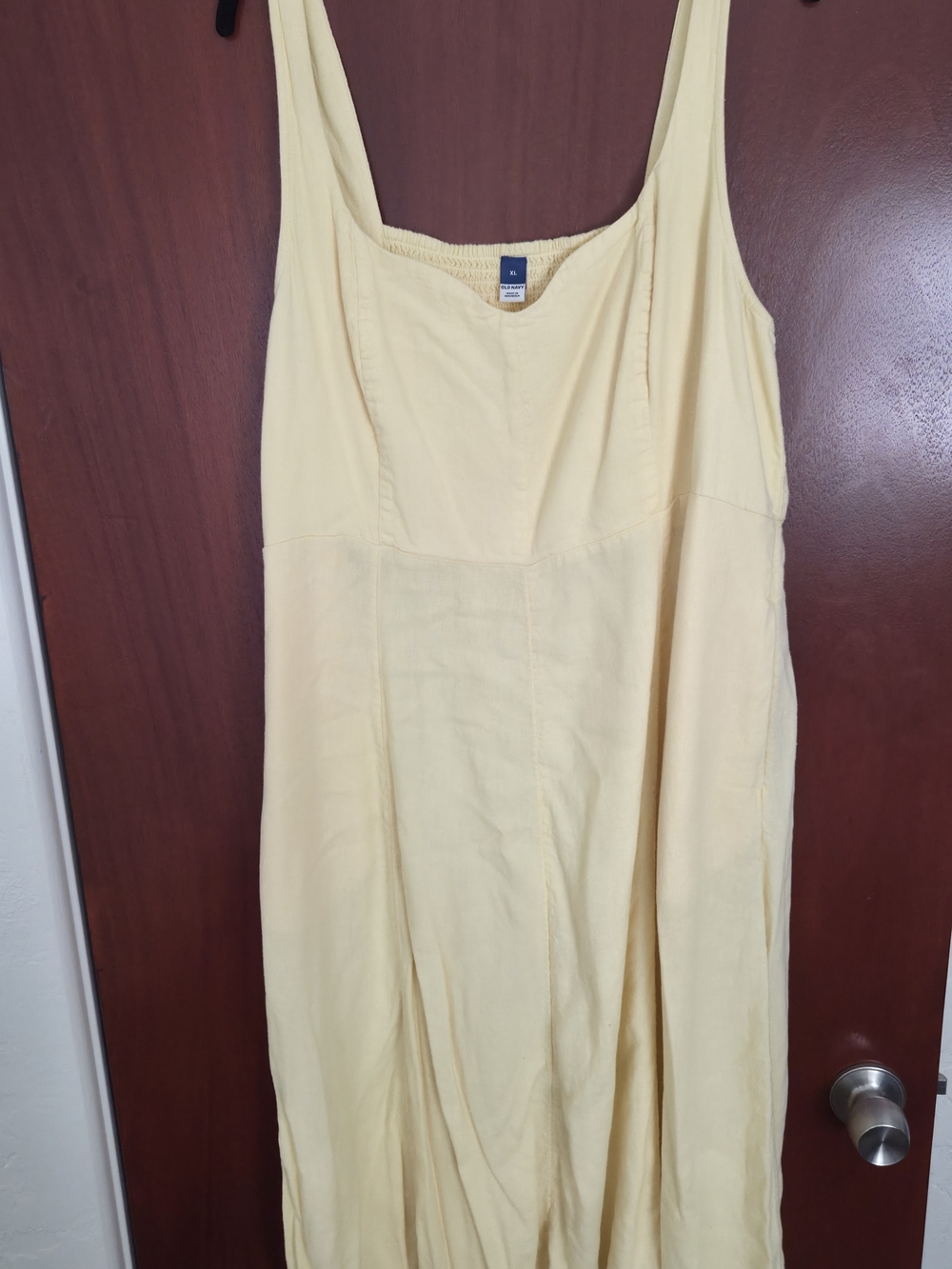 Light Yellow Sleeveless Women's Linen Dress by Old Navy